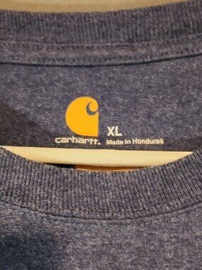 Carhartt Men's Blue Short Sleeve Tee with Pocket